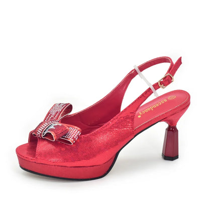 Women Shoes and Bags To Match Set Nigeria Party Luxury Brand Bag and Shoe Set Decorated with Rhinestone Bag and Heel Set