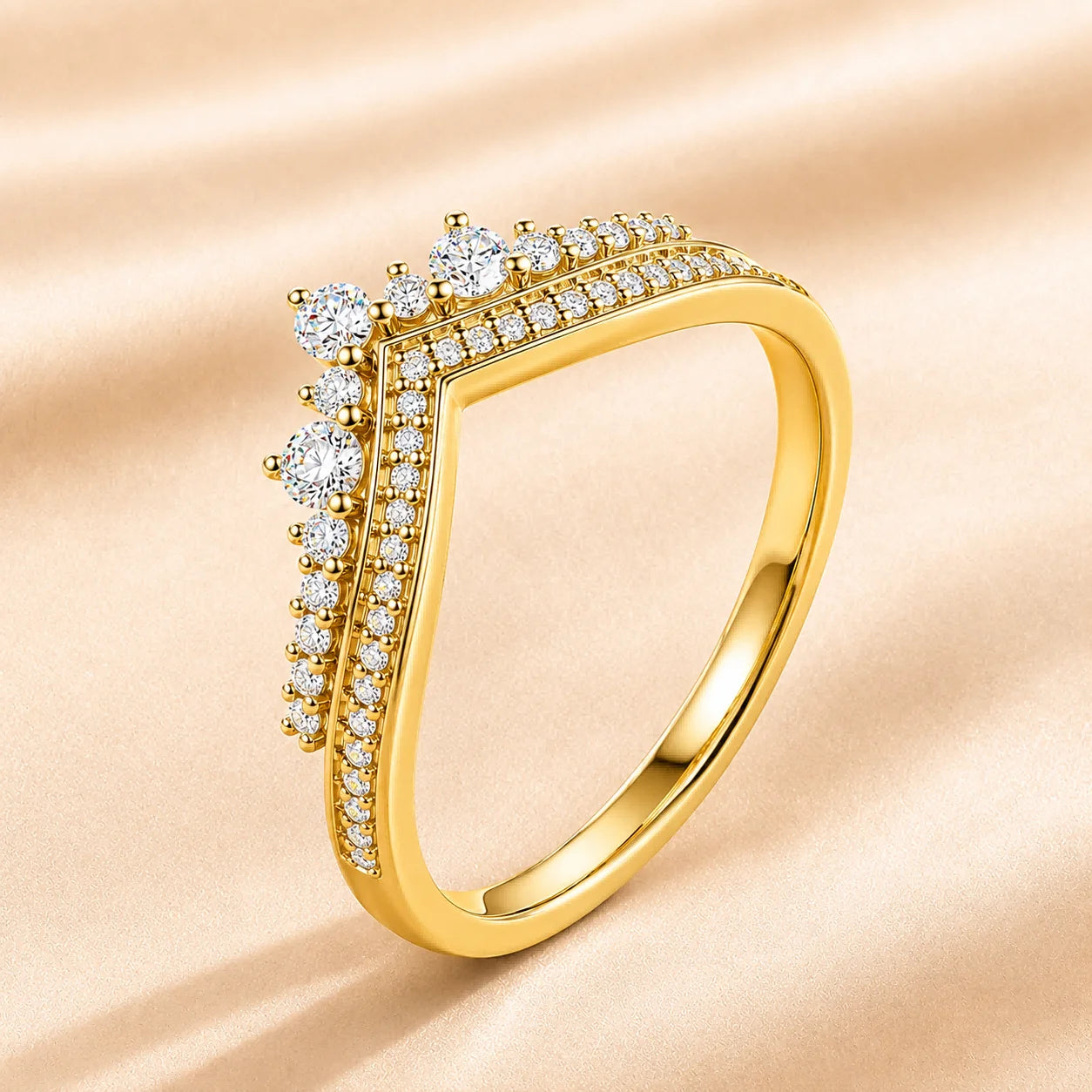 Custom Lab Grown Diamond Ring 9K 14K Gold 0.3cttw D Color VVS Clarity Engagement Promise Wedding Anniversary Ring for Women
