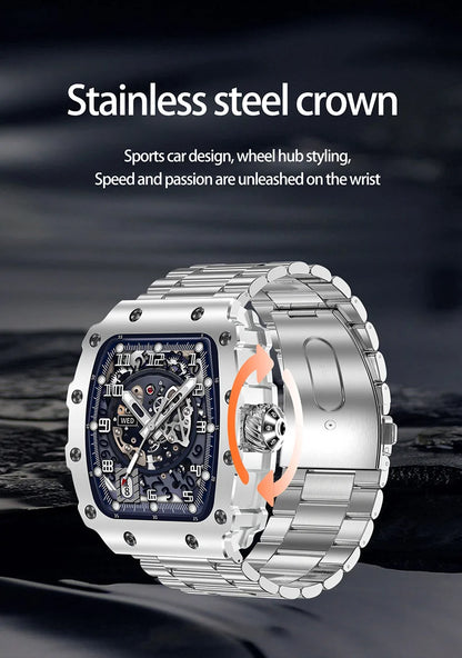 New Trend Smart Watch 1.76 inch AMOLED 3D Dynamic Dial IP67 Waterproof Bluetooth Call NFC Voice Assistant Men Sports Smartwatch