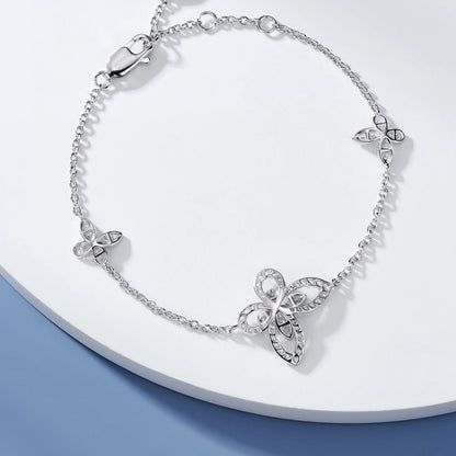 Classic S925 sterling silver phantom butterfly hollow out women's bracelet. Exquisite gifts. Luxury Jewelry