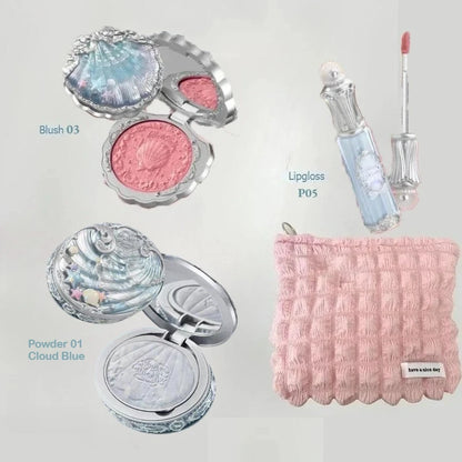 Makeup Flower Knows Set Swan Ballet Series Six Color Eyeshadow Palette Embossed Blusher Shine Lipstick Kit With Bag All In
