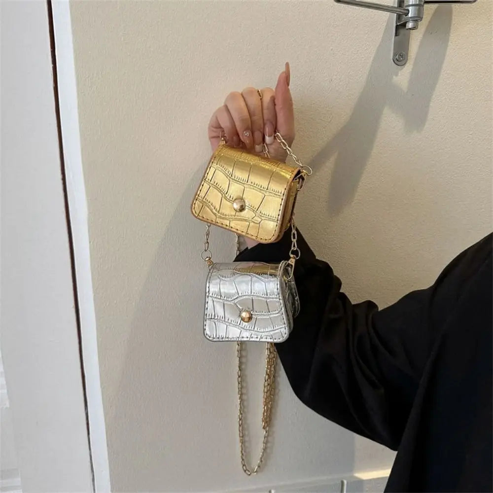 Korean Fashion Mini Crossbody Bags PU Simplicity Shoulder Bag Versatile Chain Handbag Lipstick