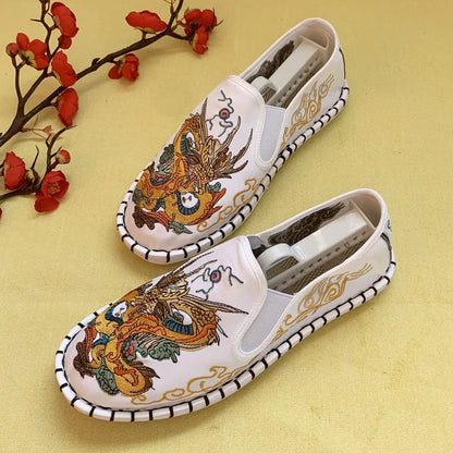 Hanfu Shoes for Women Sneakers Men Ethnic Style Embroidery Chinese style Streetwear Fashion Casual Vintage Old Beijing Shoes