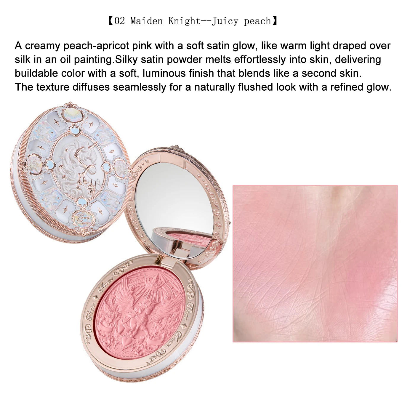 Flower Knows Knight Unicorn Makeup Set Eyeshadow Blush Lipstick Loose Powder Long Lasting Fantasy Princess Beauty Kit Cosmetics