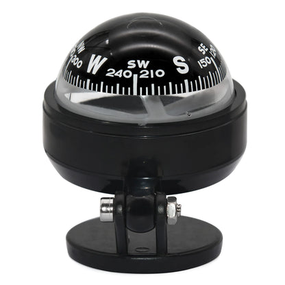 For Boat Yacht Car Waterproof Navigation Compass With Electronic LED Light White/Black Marine Sea Pivoting Marine Compass