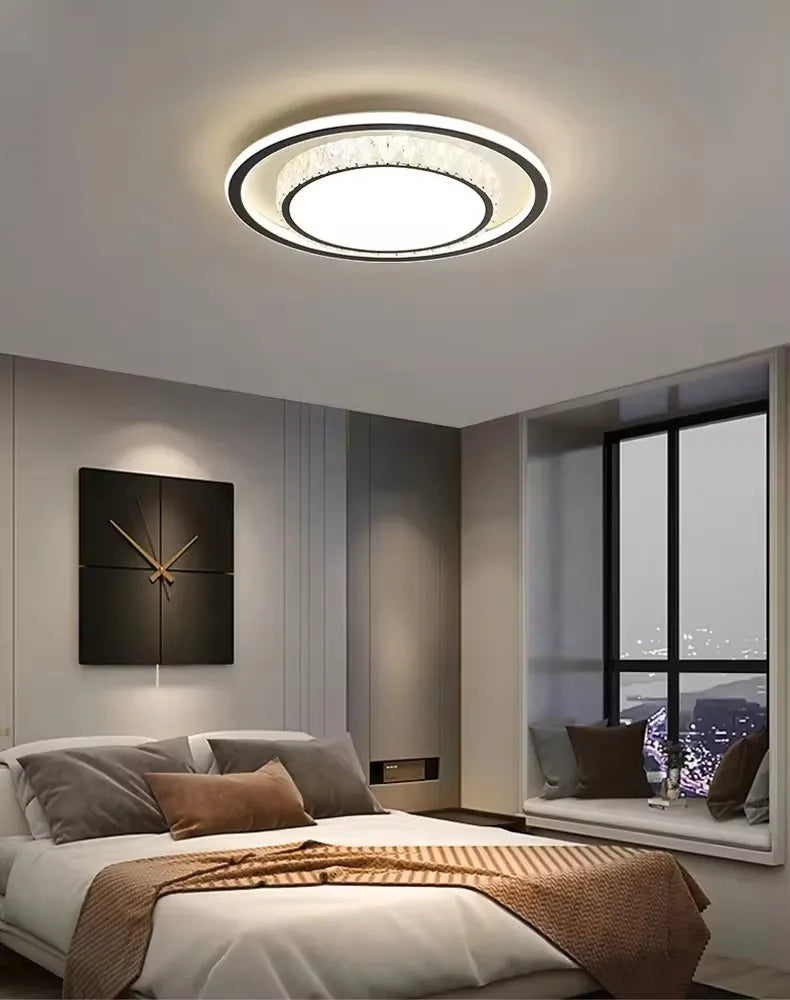 Luxury Living Room Lights Lustre Home Decoration LED Ceiling Lamp Modern Square Acrylic Gold Hall Bedroom Dining Room Fixtures