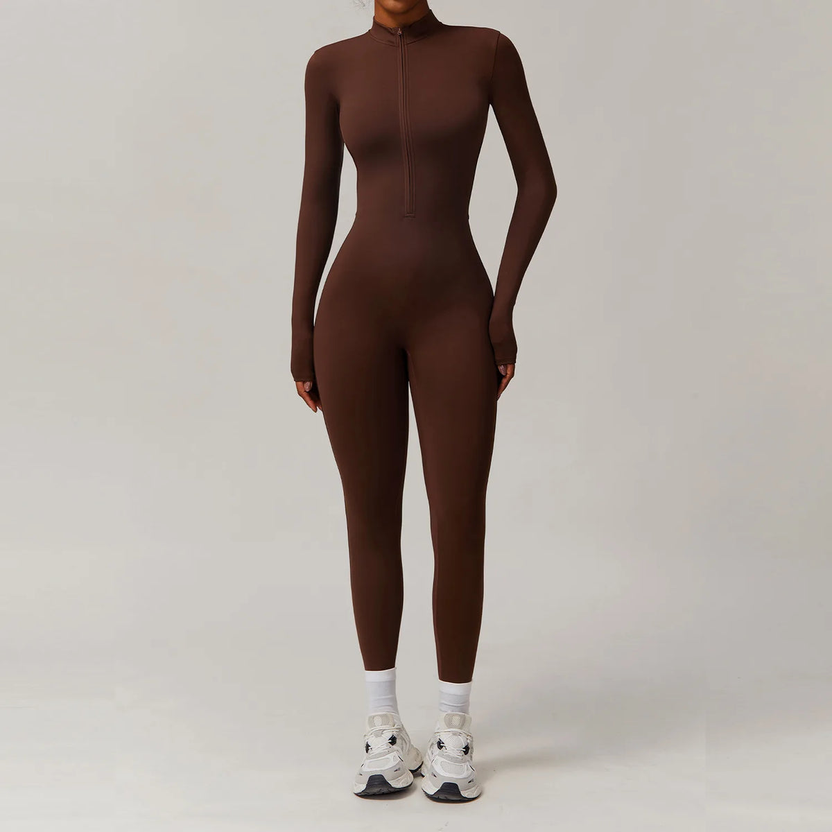 Warm Plush Sports Jumpsuits Women's Tracksuit One-Piece Fitness Suit Winter Gym Sets Long Sleeves Black Exercise Bodysuit Woman