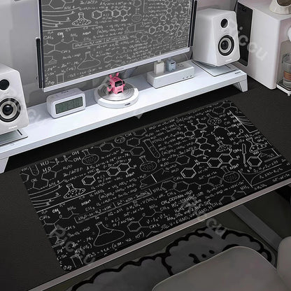 Formula Science Mousepad XXL Black Desk Mats MousePads Keyboard Pad Geometric Math Formula Gamer Anti-slip PC Extended Table Mat