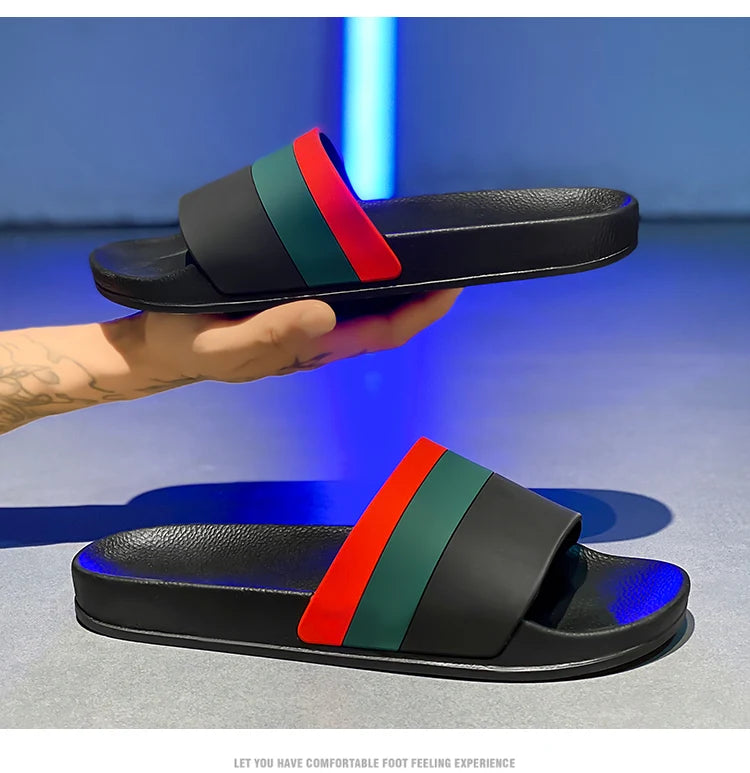 Summer beach slippers for men and women fashion comfortable EVA breathable sandals home indoor sandals plus size slippers 36-46
