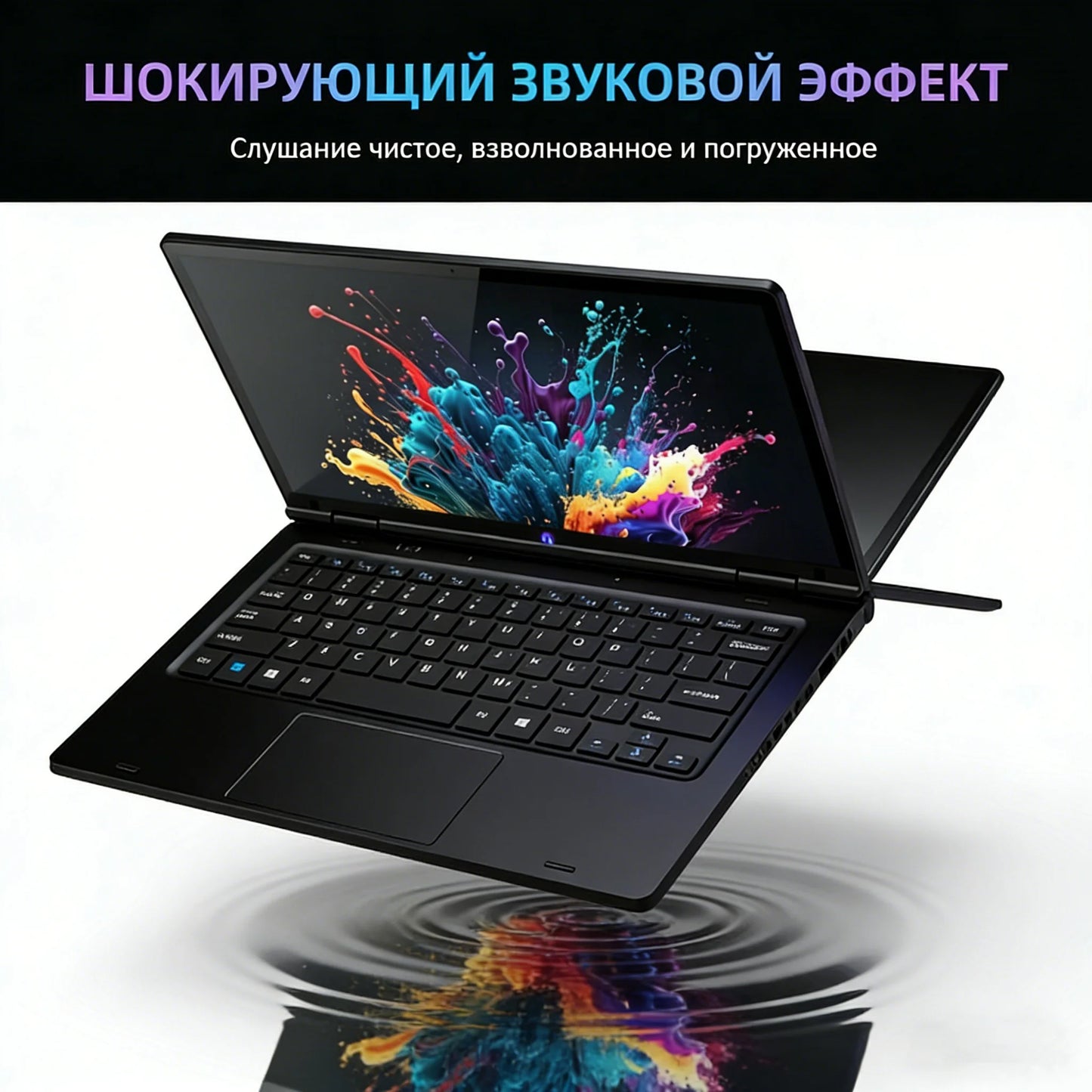 AKPAD 2 In 1 Laptop 11.6 Inch Touch Screen 8GB RAM 128GB 256GB 512GB 1TB SSD Intel N4020 Black Tablet PC Portable Notebook
