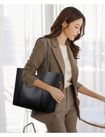 Luxury Designer Women Bags High Quality Leather Shoulder Crossbody Messenger Tote Bag Branded Large Handbag Purses for Female