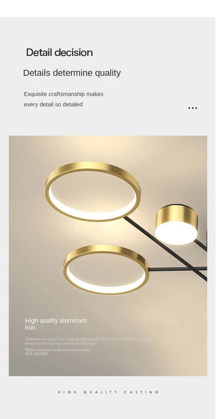 2025 New Chandeliers Romantic Starry Modern Ceiling Light Fixture 6 Lights White Creative Home Stepless Dimmable Ceiling Lamp