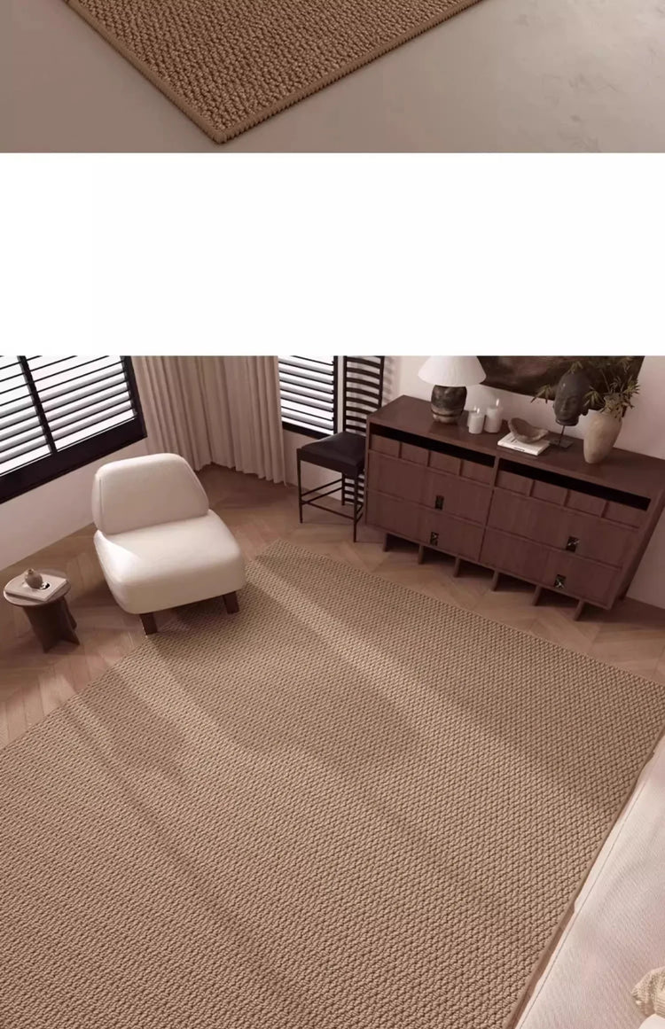 Solid Tone Faux Sisal Rug for Living Room Decoration Home Large Area Fluffy Non-slip Rugs Bedroom Dining Room Soft Mats Custom