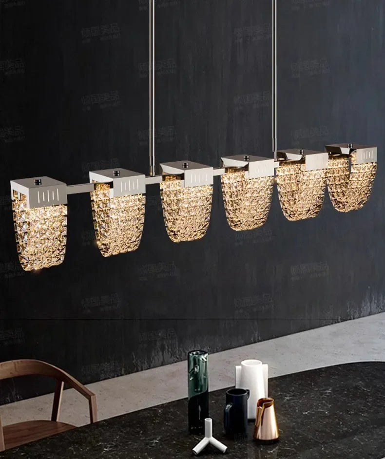 2025 New Home DecorationPendant Lights Luxury Crystal Living Room Chandelier Bedroom Pendant Lamp Ceiling Light  Indoor Lighting