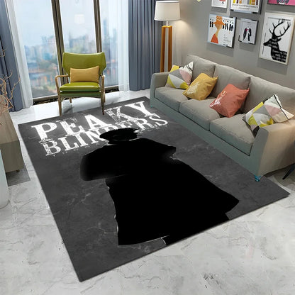 HD Tommy Shelby 3D P-Peaky Blinders Carpet Rug for Home Living Room Bedroom Sofa Doormat Decor,kids Area Rug Non-slip Floor Mat