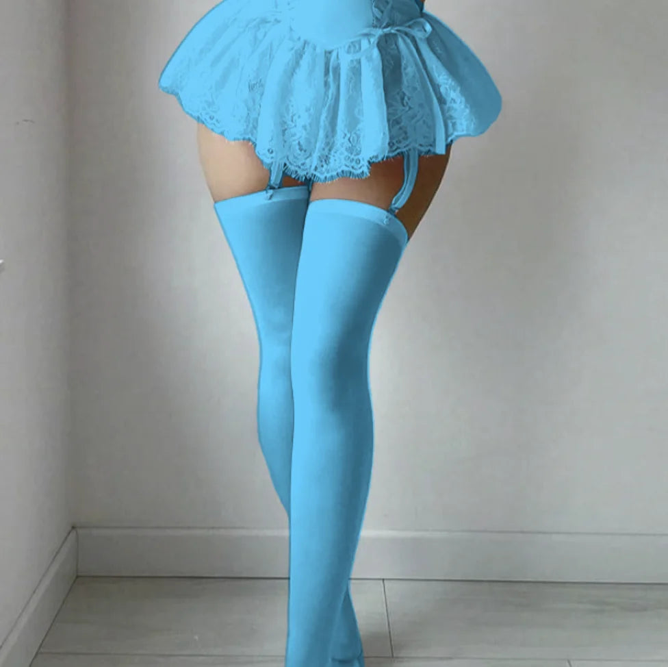 Club Colorful Stockings Women's 80D Velvet Knee High Socks Student Lingerie Thigh Autumn Winter Warm Sock Hot Girl Sexy Stocking