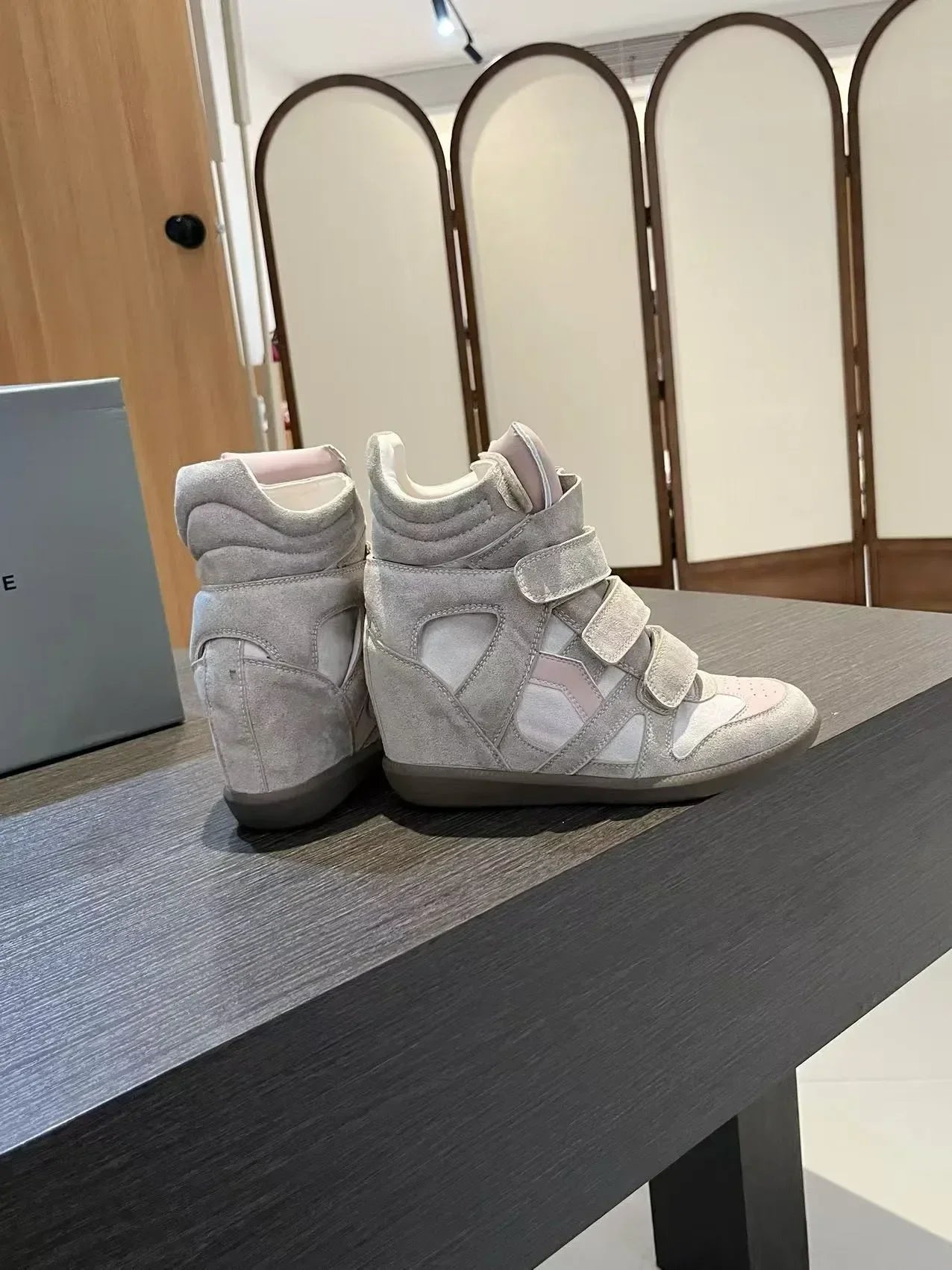 Women's Ankle Boots 2026 New Genuine Leather 8CM Hidden Heel Women Platform Sneakers Fashionable Splice Color Design Women Shoes
