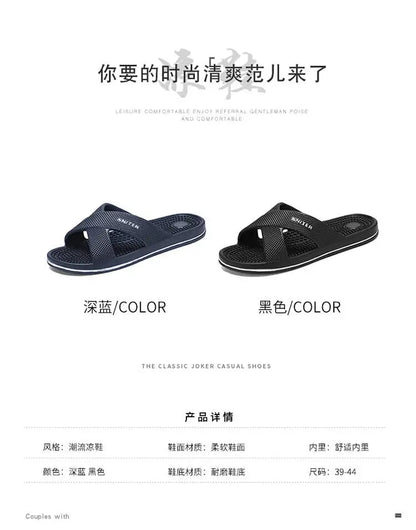 Slippers Men Summer Sandals Women Men Fashion Slippers Beach Sandals Slipper Anti-slip High Quality Casual Bedroom Shoes 39-48
