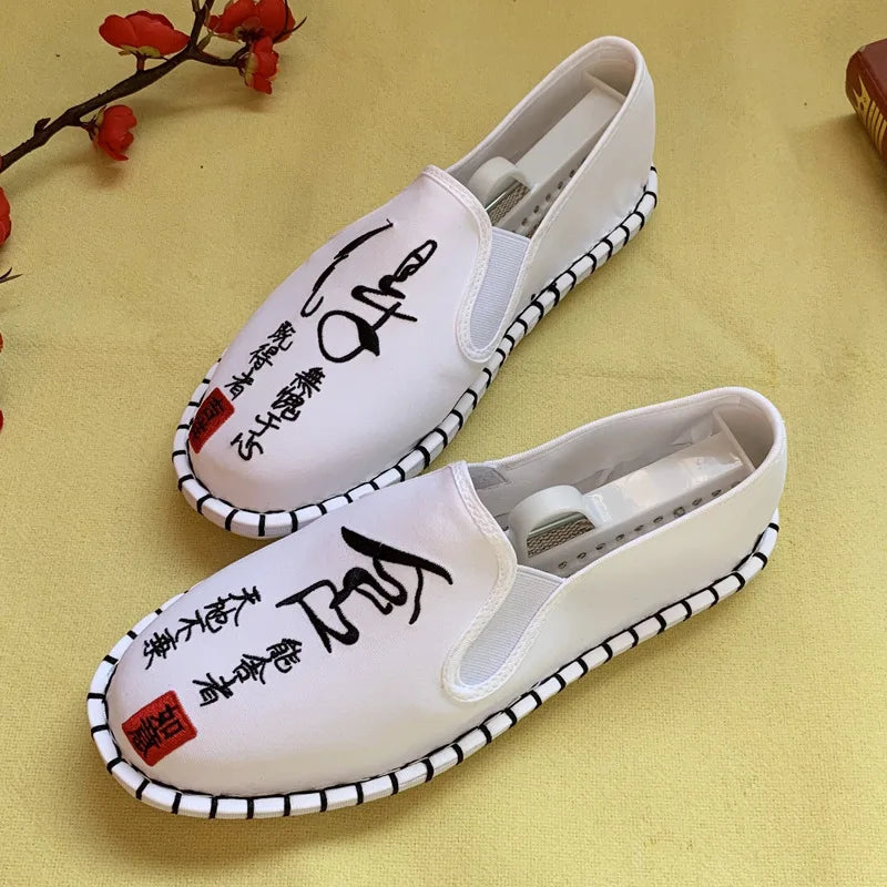 Hanfu Shoes for Women Sneakers Men Ethnic Style Embroidery Chinese style Streetwear Fashion Casual Vintage Old Beijing Shoes