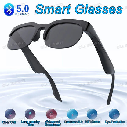 New Camera Control Smart Glasses 2026 Music Sunglasses Headphones Wireless Bluetooth Call Headset HIFI Audio glasses For Android