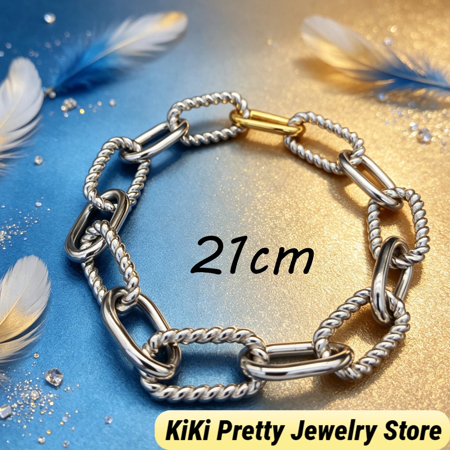 2026 New Dav High-Quality Bracelet Luxury Polished Gold Silver Tone Chain Bracelet Exquisite Craft Wrist Bangle for Formal Dinner & Dating