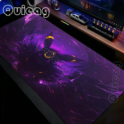XXL Japan Anime Gamer Mouse Pad E-eevee Cabinet Kawaii Tablepad Pokemon Keyboard Rug Laptop PC Gaming Rubber Extended DeskMats