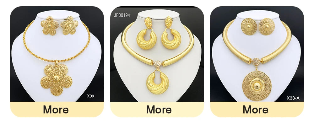 GZJPEI Shiny White Zircon Jewelry Set For Women Italy Nigeria Wedding Jewellery 18K Gold Plated Mother's Day Gift On Sale ﻿