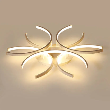Modern Led Chandelier Lights White Ceiling Lamp Bedroom Circle Attic Living Dining Room Kitchen Interior Light Fixture