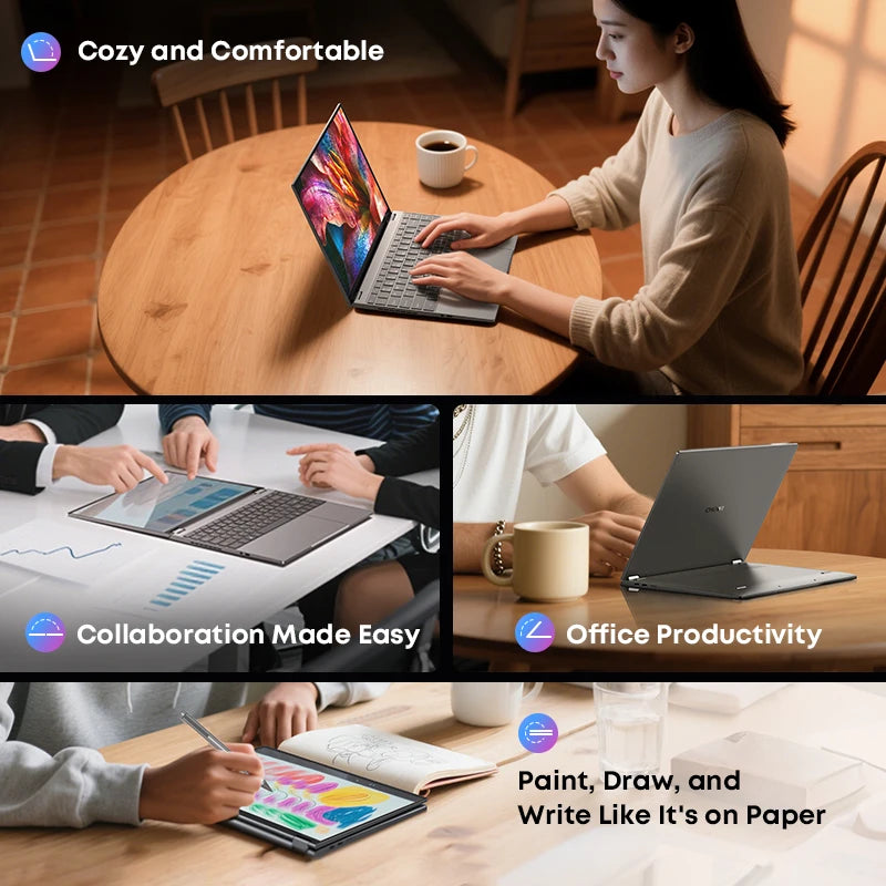 CHUWI FreeBook 2 in 1 Laptop Tablet 13.5" FHD Touch Screen Intel N150 / N100 12GB / 16GB LPDDR5 512G SSD WIFI 6 2256*1504