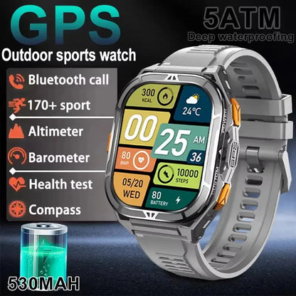 Luxury AMOLED Smartwatch Real GPS 5ATM Waterproof Smart Watch Electronic Clock Sports Wrist Digital Watches for Man Android 2026