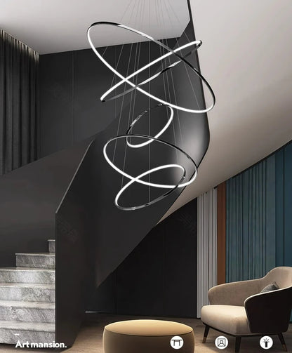 Nordic home decoration, stair chandelier, living room and dining room Pendant lights, ceiling light, indoor lighting