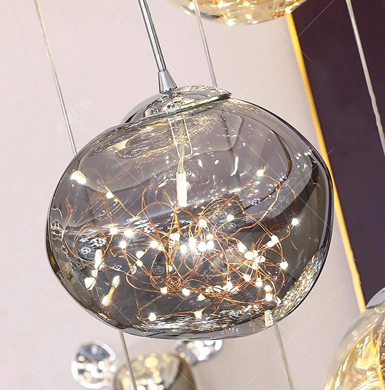 Modern Stair chandelier Pendant lights indoor lighting Ceiling lamp hanging light led Chandeliers for living room indoor lightin