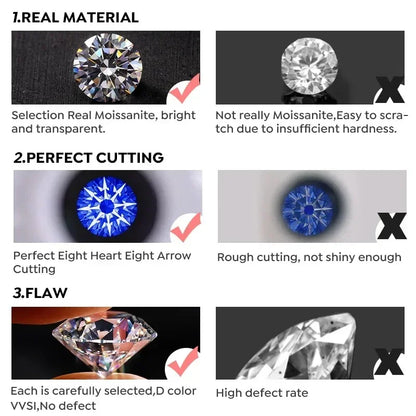Sparkling Real Double Moissan Diamond Round Hoop Earrings Suitable for Women's Daily Wear 925 Silver High Quality Fine Jewelry