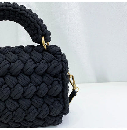 New Rope Woven Women Handbags Designer Knitting Chains Shoulder Crossbody Bag Casual Lady Hand Bags Small Flap Purses