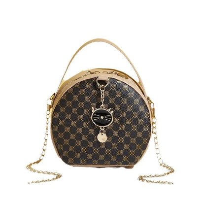 Circular Designer Fashion Women Shoulder Bag Leather Women's Messenger Crossbody Bags Ladies Purse Female Round Bolsa Handbag