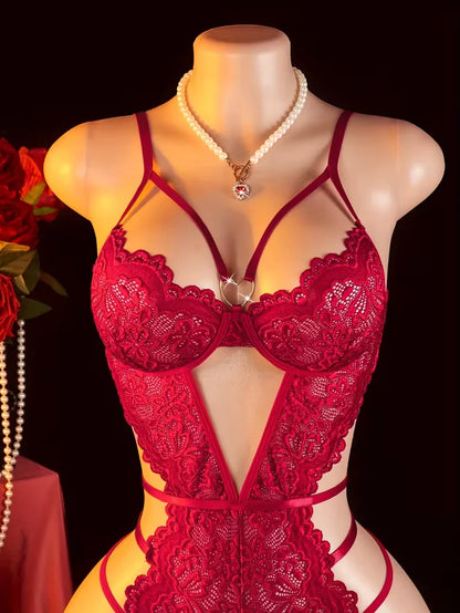 Sexy Lingerie Bodysuit Summer New Style Womens Underwear Sheer Temptation Lace Pure Desire Romantic Exclusively For Date Nights
