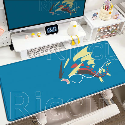 Gaming Anime P-Pokemons Gyarados Mousepad Large Non-slip Rubber Mouse Pad Gamer XXL 900x400mm Pc Keyboard Desk Mouse Mat Carpet