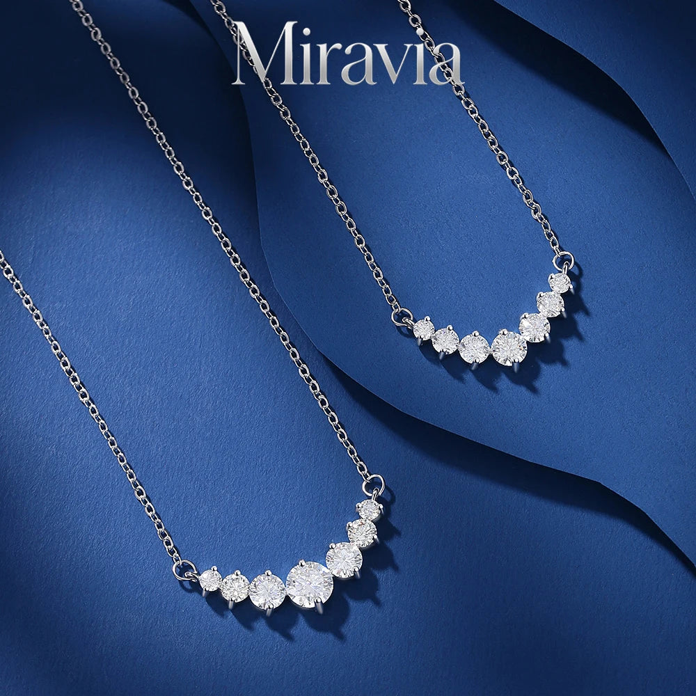 VVS1 D Color Moissanite Necklace for Woman Wedding Fine Jewely with Certificates 925 Sterling Sliver Plated 18k White Gold