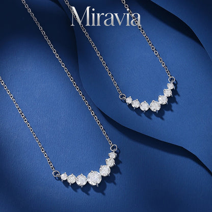VVS1 D Color Moissanite Necklace for Woman Wedding Fine Jewely with Certificates 925 Sterling Sliver Plated 18k White Gold