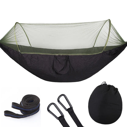 Outdoor Double Hammock with Mosquito Net Lightweight Portable Anti Bug Hammock Fast Install for Camping Hiking Travel Backyard