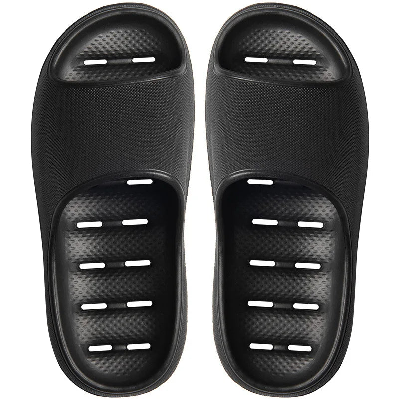 Men's Bathroom Bathing Slippers Women's New Summer Indoor Home Eva Anti-Slip Anti-Odor Couple Shower Leakage Quick-Drying Slippers for Women
