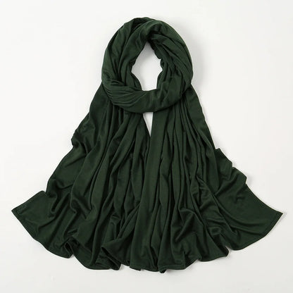 Classic Jersey Hijabs Scarf Plain Solid Color Scarves Style Head Wrap Headscarf for Women