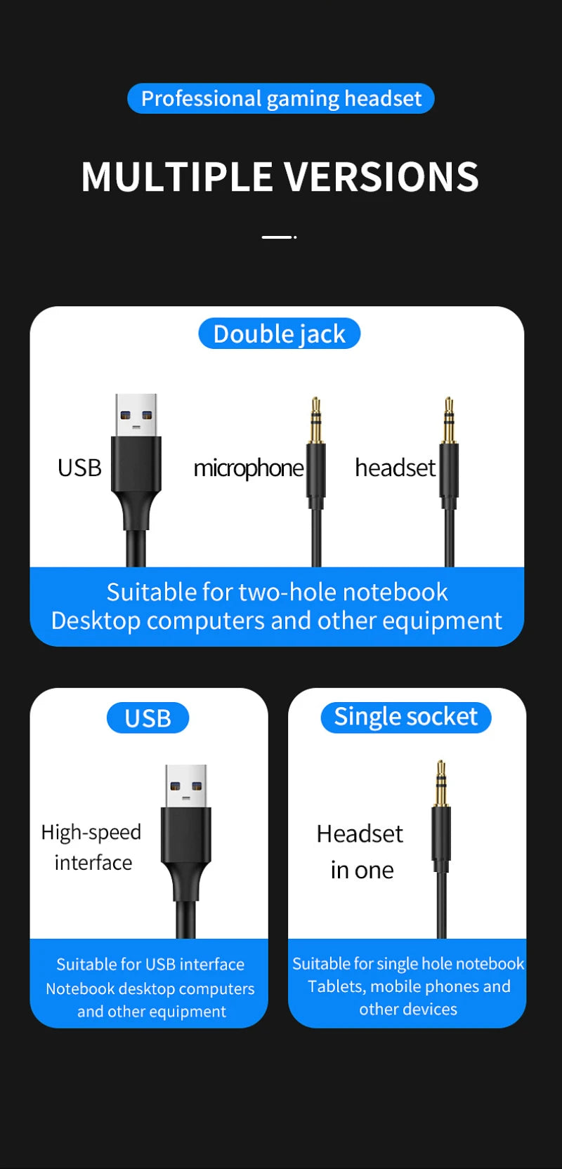 G60 Gaming Headset 7.1 Stereo SVirtual Surround Bass Earphone Headphone with Mic LED Light for Computer PC Gamer Foldable G58