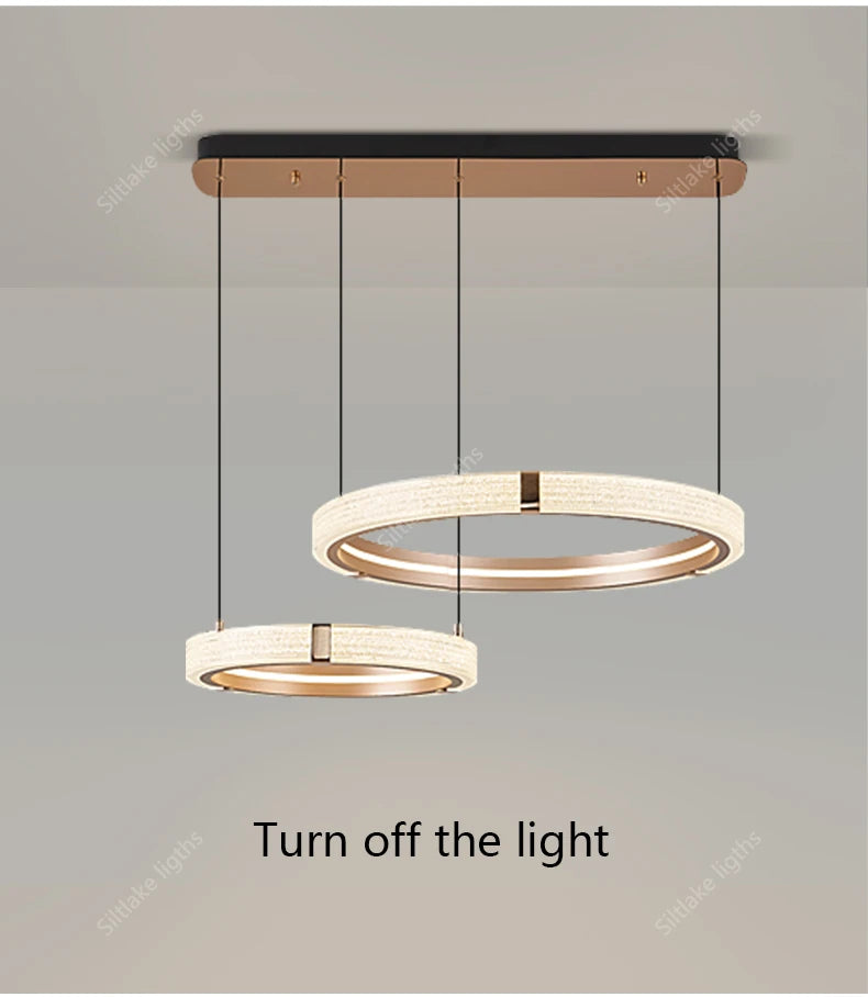 Modern design creative round simple chandelier ring Lights suitable for living room bedroom restaurant home round Pendant Lights