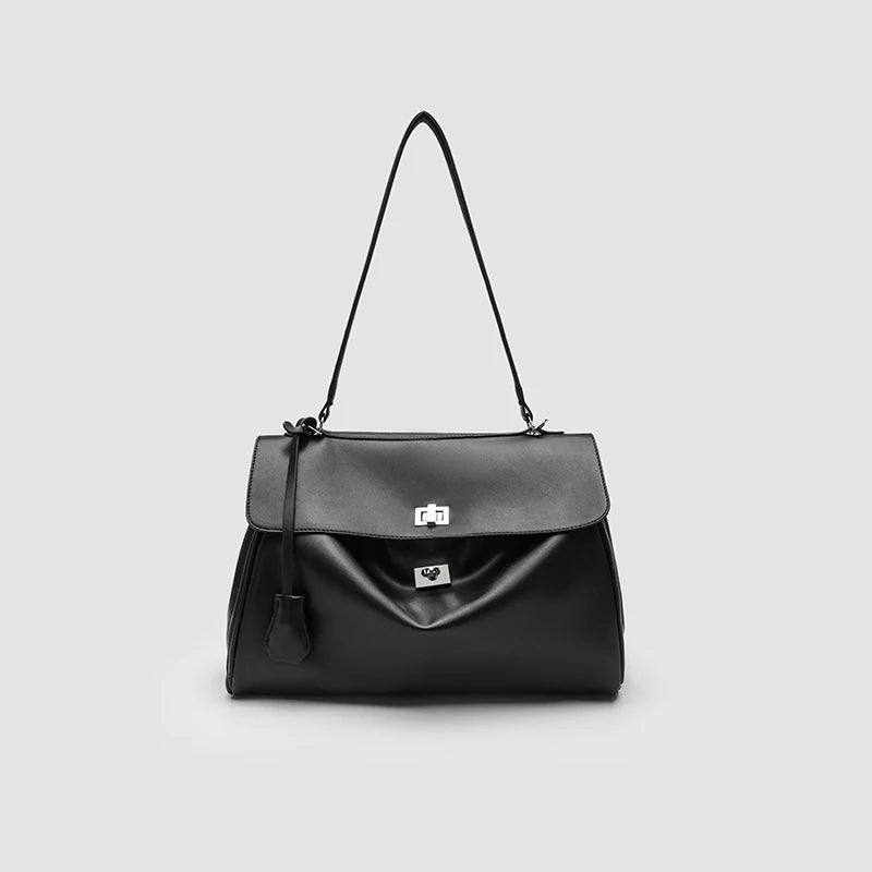 Casual Tote Bags For Women Luxury Designer Handbags And Purses 2024 New In PU Lock Tassel Decoration Large Capacity shoulder Bag
