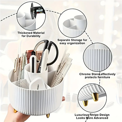Rotating Makeup Storage Box - Makeup Storage Container, Suitable for Brushes, Lipsticks, and Skin Care Products