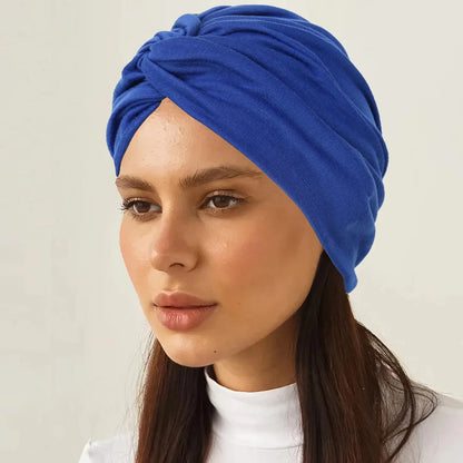 2026 New Soft Strech Ramadan Muslim Hijab Caps Fashion Headwear Women's Headscarf Solid Color Hair Care Turban Bonnet
