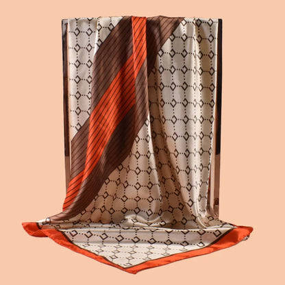 1PC Women's Summer Beach Accessory Fashion Satin Square Scarf 90*90inch Multi-use Headscarf Party Use Versatile Hair Towel