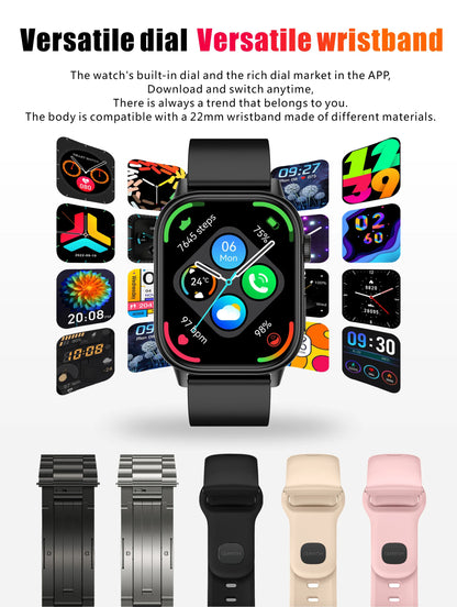 LIGE 2026 For Android IOS GPS Smart Watch Women 2.01" HD Screen Heart Rate Bluetooth Call Compass IP68 Waterproof Men Smartwatch