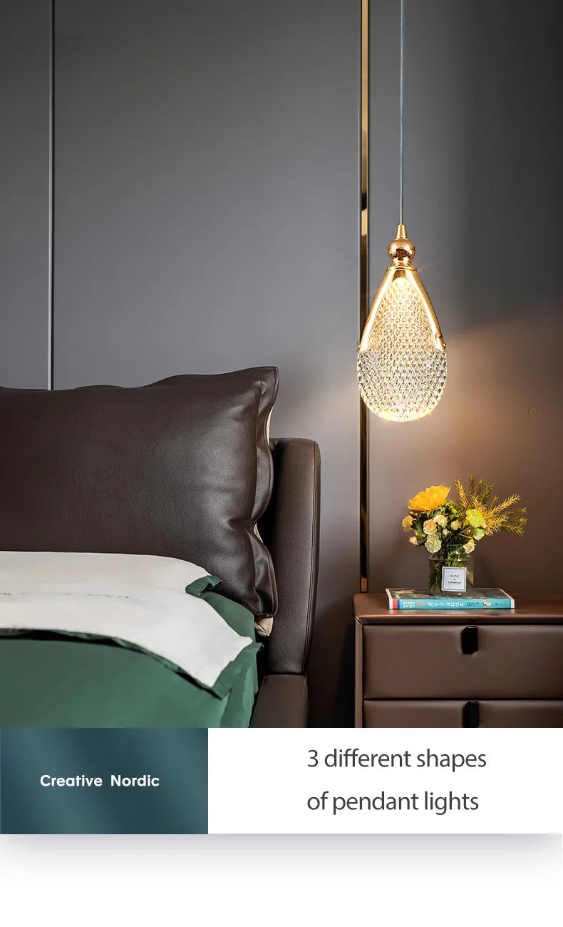Stylish Modern Luxury Golden LED Pendant Lights Art Indoor Lamps for Hotel Hall Bedroom Living Room Home Decoration Chandelier